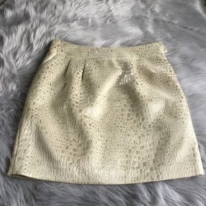 REBECCA MOSES METALLIC GOLDEN SKIRT